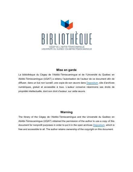 Page couverture du document de Alarie, Claudia